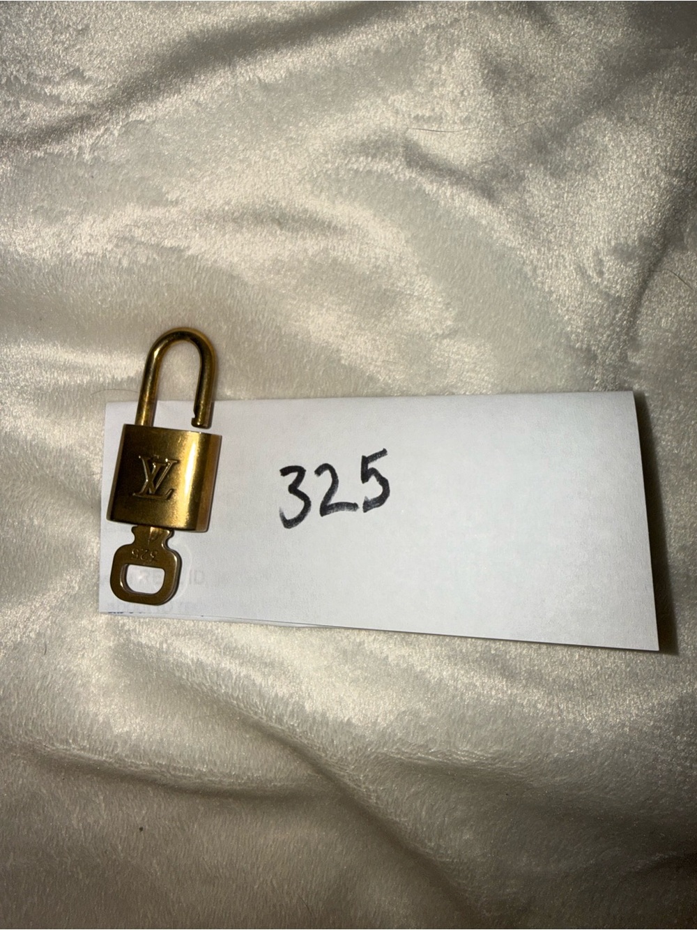 Louis Vuitton Gold-tone LV Engraved Padlock Charm